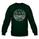 Idaho Sweatshirt - State Design Idaho Crewneck Sweatshirt - forest green