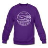 Indiana Sweatshirt - State Design Indiana Crewneck Sweatshirt - purple