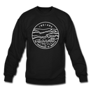 Indiana Sweatshirt - State Design Indiana Crewneck Sweatshirt - black