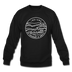 Indiana Sweatshirt - State Design Indiana Crewneck Sweatshirt - black