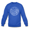 Indiana Sweatshirt - State Design Indiana Crewneck Sweatshirt - royal blue