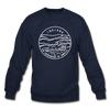 Indiana Sweatshirt - State Design Indiana Crewneck Sweatshirt - navy