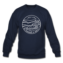 Indiana Sweatshirt - State Design Indiana Crewneck Sweatshirt - navy