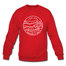 Indiana Sweatshirt - State Design Indiana Crewneck Sweatshirt - red