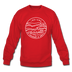Indiana Sweatshirt - State Design Indiana Crewneck Sweatshirt - red