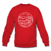 Indiana Sweatshirt - State Design Indiana Crewneck Sweatshirt - red