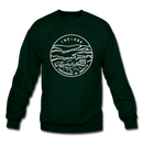 Indiana Sweatshirt - State Design Indiana Crewneck Sweatshirt - forest green