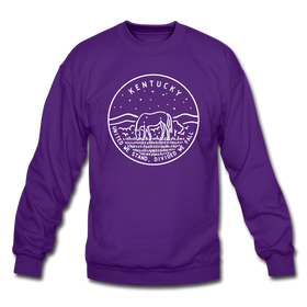 Kentucky Sweatshirt - State Design Kentucky Crewneck Sweatshirt - purple