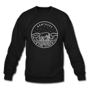 Kentucky Sweatshirt - State Design Kentucky Crewneck Sweatshirt - black