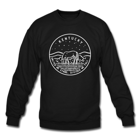 Kentucky Sweatshirt - State Design Kentucky Crewneck Sweatshirt - black