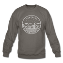 Kentucky Sweatshirt - State Design Kentucky Crewneck Sweatshirt - asphalt gray