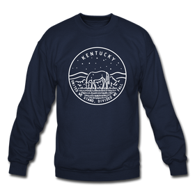 Kentucky Sweatshirt - State Design Kentucky Crewneck Sweatshirt - navy