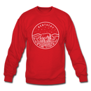 Kentucky Sweatshirt - State Design Kentucky Crewneck Sweatshirt - red