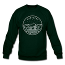 Kentucky Sweatshirt - State Design Kentucky Crewneck Sweatshirt - forest green