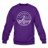 Massachusetts Sweatshirt - State Design Massachusetts Crewneck Sweatshirt - purple
