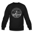 Massachusetts Sweatshirt - State Design Massachusetts Crewneck Sweatshirt - black