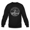 Massachusetts Sweatshirt - State Design Massachusetts Crewneck Sweatshirt - black