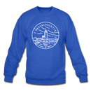Massachusetts Sweatshirt - State Design Massachusetts Crewneck Sweatshirt - royal blue