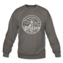 Massachusetts Sweatshirt - State Design Massachusetts Crewneck Sweatshirt - asphalt gray