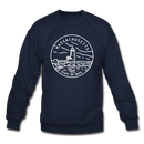 Massachusetts Sweatshirt - State Design Massachusetts Crewneck Sweatshirt - navy