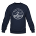 Massachusetts Sweatshirt - State Design Massachusetts Crewneck Sweatshirt - navy
