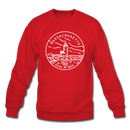 Massachusetts Sweatshirt - State Design Massachusetts Crewneck Sweatshirt - red