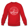 Massachusetts Sweatshirt - State Design Massachusetts Crewneck Sweatshirt - red