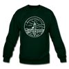 Massachusetts Sweatshirt - State Design Massachusetts Crewneck Sweatshirt - forest green
