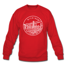 Michigan Sweatshirt - State Design Michigan Crewneck Sweatshirt - red