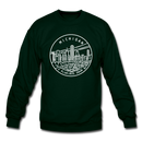 Michigan Sweatshirt - State Design Michigan Crewneck Sweatshirt - forest green