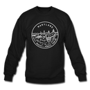 Maryland Sweatshirt - State Design Maryland Crewneck Sweatshirt - black