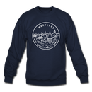 Maryland Sweatshirt - State Design Maryland Crewneck Sweatshirt - navy