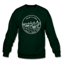 Maryland Sweatshirt - State Design Maryland Crewneck Sweatshirt - forest green