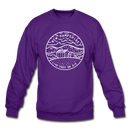 New Hampshire Sweatshirt - State Design New Hampshire Crewneck Sweatshirt - purple