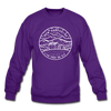 New Hampshire Sweatshirt - State Design New Hampshire Crewneck Sweatshirt - purple