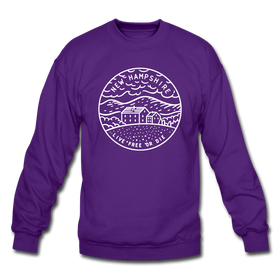 New Hampshire Sweatshirt - State Design New Hampshire Crewneck Sweatshirt