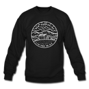 New Hampshire Sweatshirt - State Design New Hampshire Crewneck Sweatshirt - black