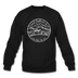 New Hampshire Sweatshirt - State Design New Hampshire Crewneck Sweatshirt - black