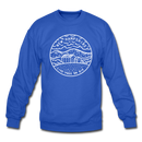 New Hampshire Sweatshirt - State Design New Hampshire Crewneck Sweatshirt - royal blue