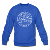 New Hampshire Sweatshirt - State Design New Hampshire Crewneck Sweatshirt - royal blue