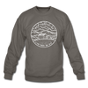 New Hampshire Sweatshirt - State Design New Hampshire Crewneck Sweatshirt - asphalt gray