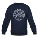 New Hampshire Sweatshirt - State Design New Hampshire Crewneck Sweatshirt - navy
