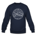 New Hampshire Sweatshirt - State Design New Hampshire Crewneck Sweatshirt - navy