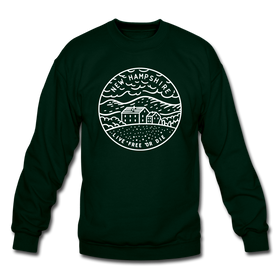 New Hampshire Sweatshirt - State Design New Hampshire Crewneck Sweatshirt