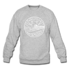 New Jersey Sweatshirt - State Design New Jersey Crewneck Sweatshirt - heather gray