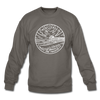 New Jersey Sweatshirt - State Design New Jersey Crewneck Sweatshirt - asphalt gray