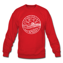 New Jersey Sweatshirt - State Design New Jersey Crewneck Sweatshirt - red