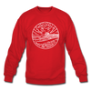 New Jersey Sweatshirt - State Design New Jersey Crewneck Sweatshirt - red