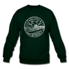 New Jersey Sweatshirt - State Design New Jersey Crewneck Sweatshirt - forest green