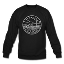 Kansas Sweatshirt - State Design Kansas Crewneck Sweatshirt - black